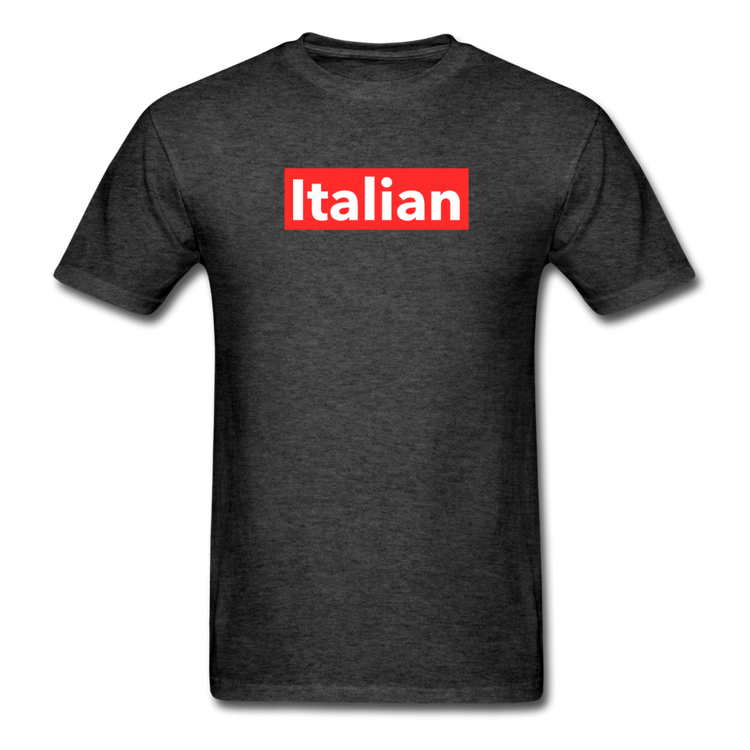 Italian red T-shirt - heather black