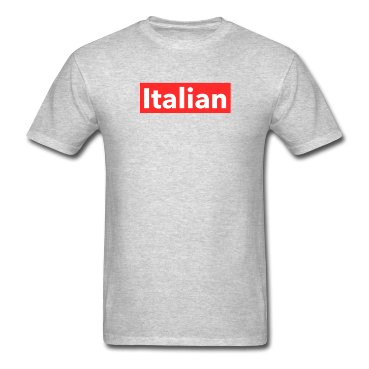 Italian red T-shirt - heather gray