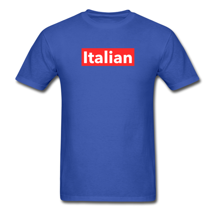 Italian red T-shirt - royal blue