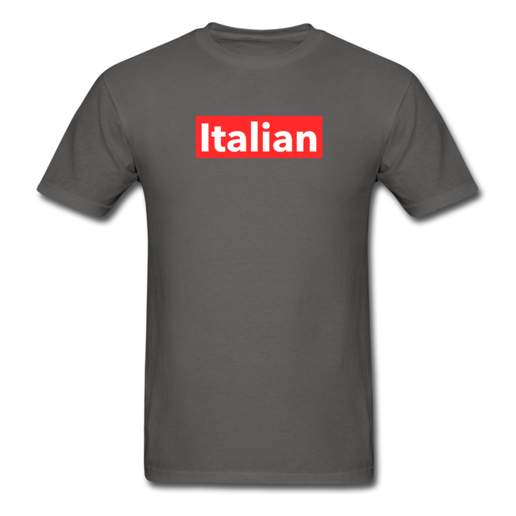 Italian red T-shirt - charcoal