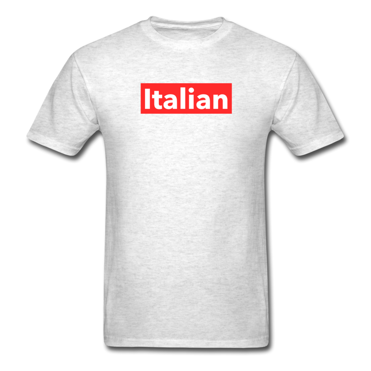Italian red T-shirt - light heather gray