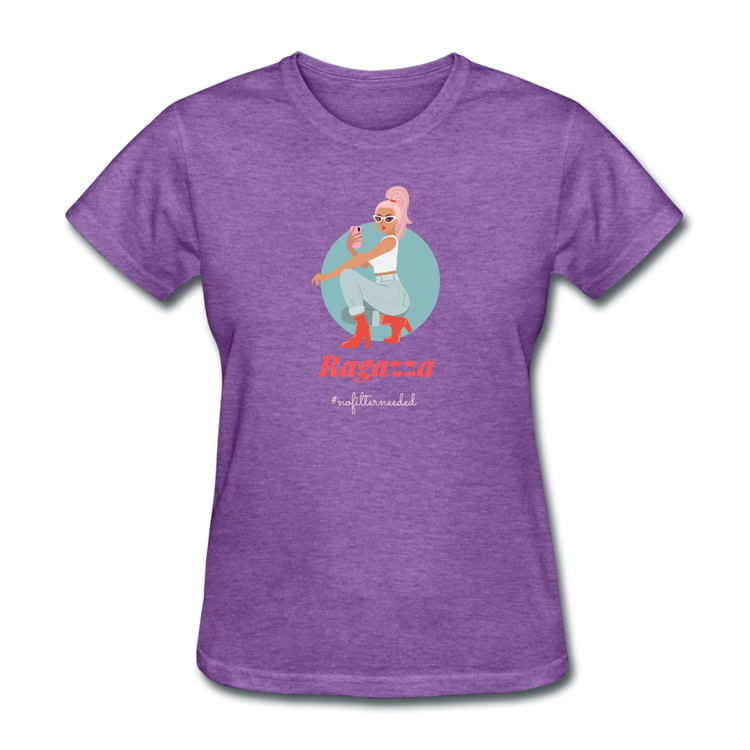 Ragazza, nofilterneeded Women's T-Shirt - purple heather