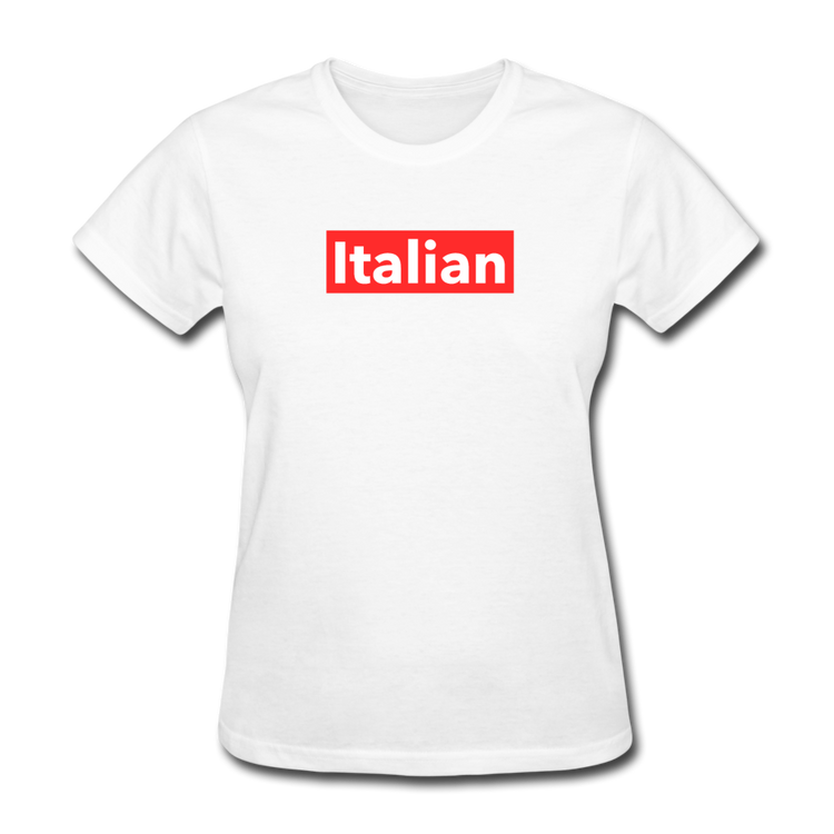 Italian red Women's T-Shirt - white