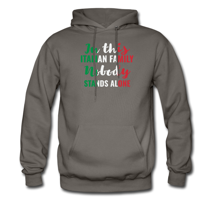 Italian family, nobody stands alone Unisex Hoodie - asphalt gray