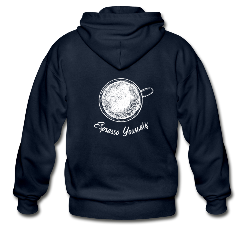 Esspresso yourself Unisex ZIP Hoodie - navy