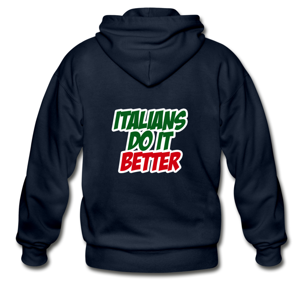 Italians do it better 2 Unisex ZIP Hoodie - navy