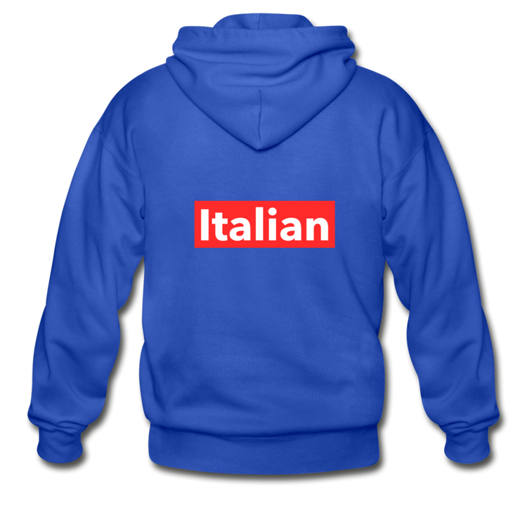 Italian red Unisex ZIP Hoodie - royal blue