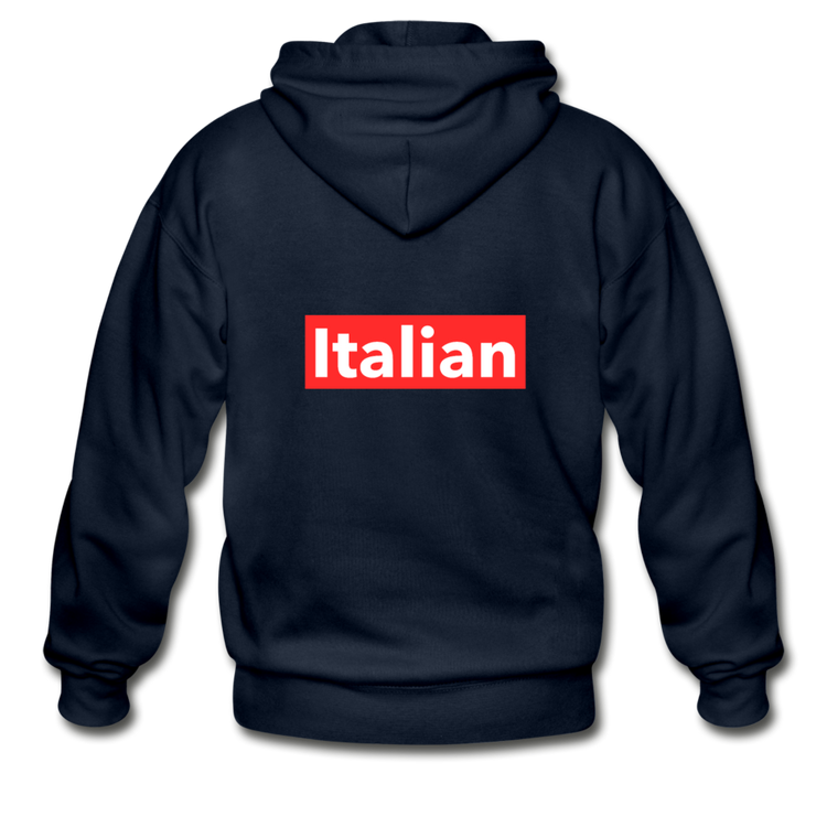 Italian red Unisex ZIP Hoodie - navy