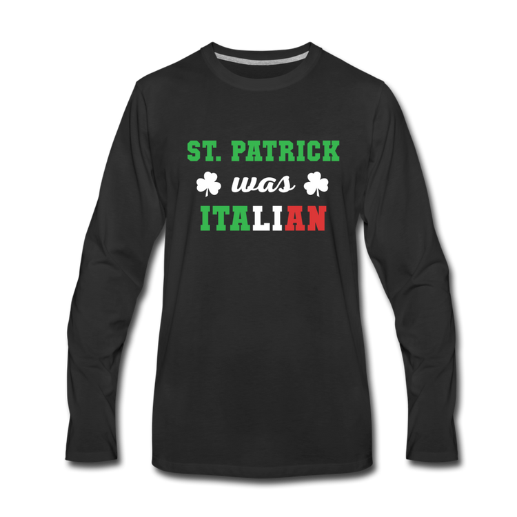 St.Patrick was Italian Men's Longsleeve - black