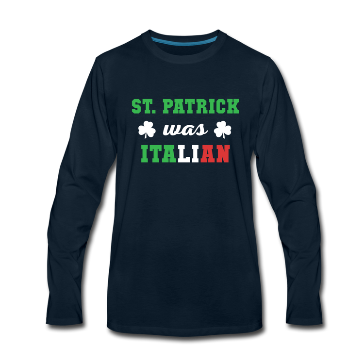St.Patrick was Italian Men's Longsleeve - deep navy