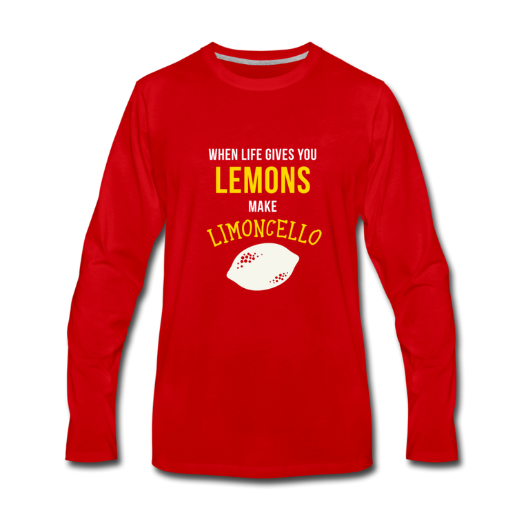When life gives you lemons make Limoncello Men's Longsleeve - red