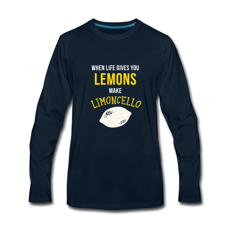 When life gives you lemons make Limoncello Men's Longsleeve - deep navy