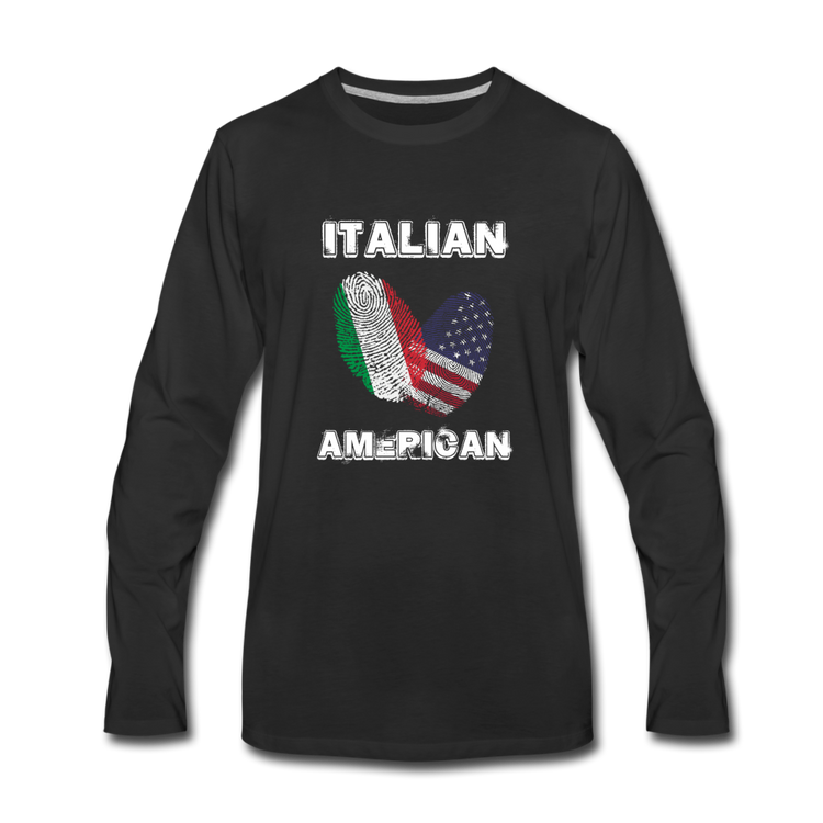 Italian American Men's Longsleeve - black