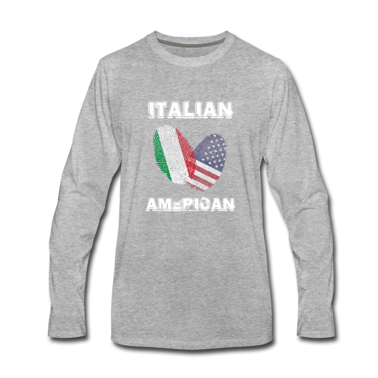 Italian American Men's Longsleeve - heather gray