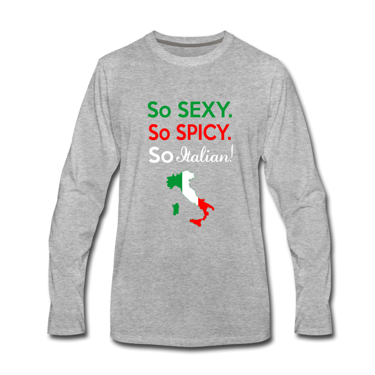 So sexy, So Italian Men's Longsleeve - heather gray