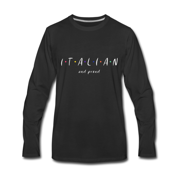 Italian and proud Men's Longsleeve - black