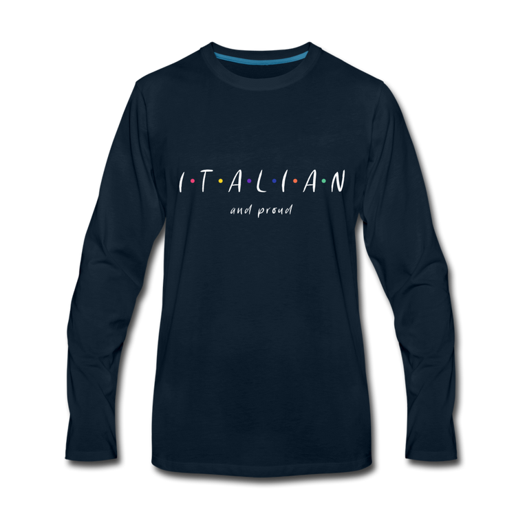 Italian and proud Men's Longsleeve - deep navy