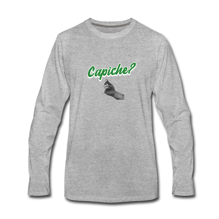 Capiche? Men's Longsleeve - heather gray