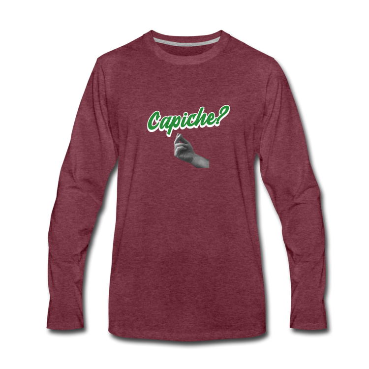 Capiche? Men's Longsleeve - heather burgundy