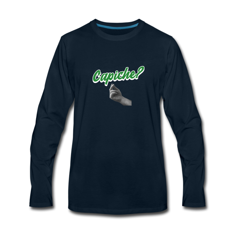 Capiche? Men's Longsleeve - deep navy