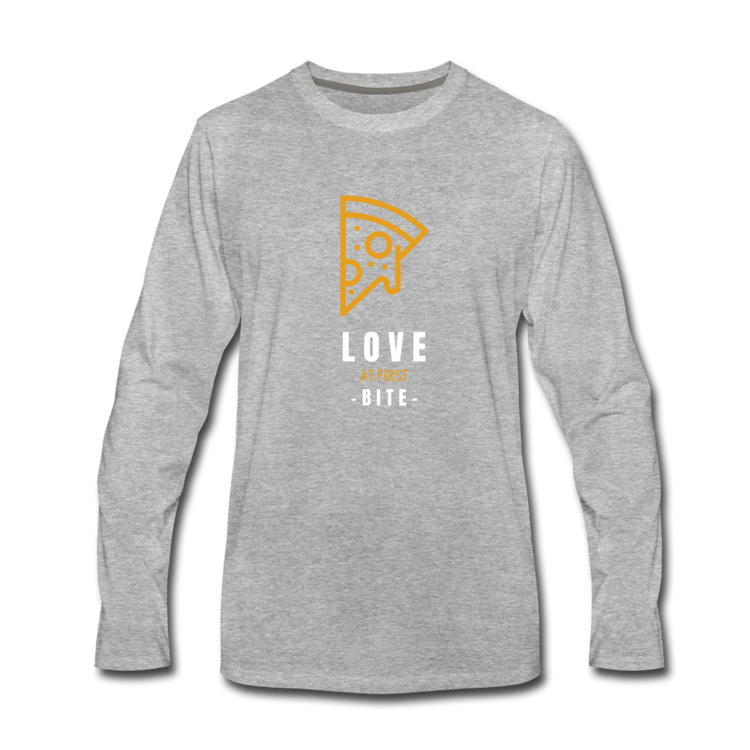 Love at first bite Men's Longsleeve - heather gray