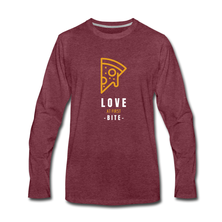 Love at first bite Men's Longsleeve - heather burgundy