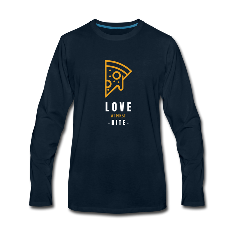 Love at first bite Men's Longsleeve - deep navy