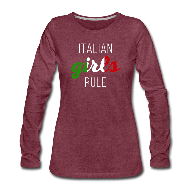 Italian girls rule Women's Longsleeve - heather burgundy