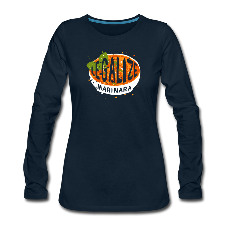 Legalize marinara Italians Women's Longsleeve - deep navy