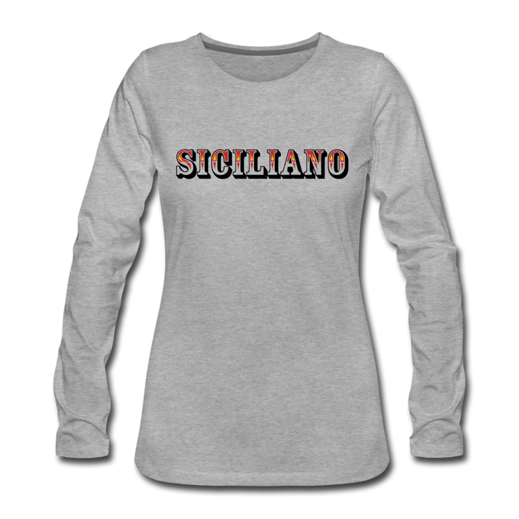 Siciliano Women's Longsleeve - heather gray