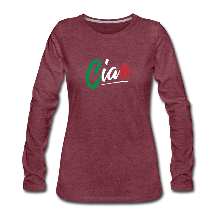 Ciao Women's Longsleeve - heather burgundy