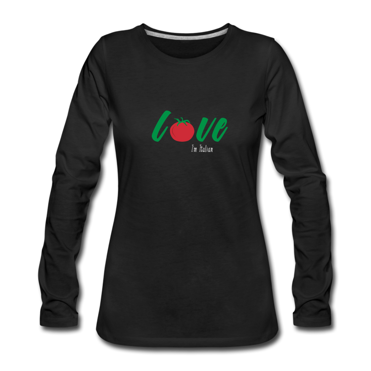 Love I'm Italian Women's Longsleeve - black