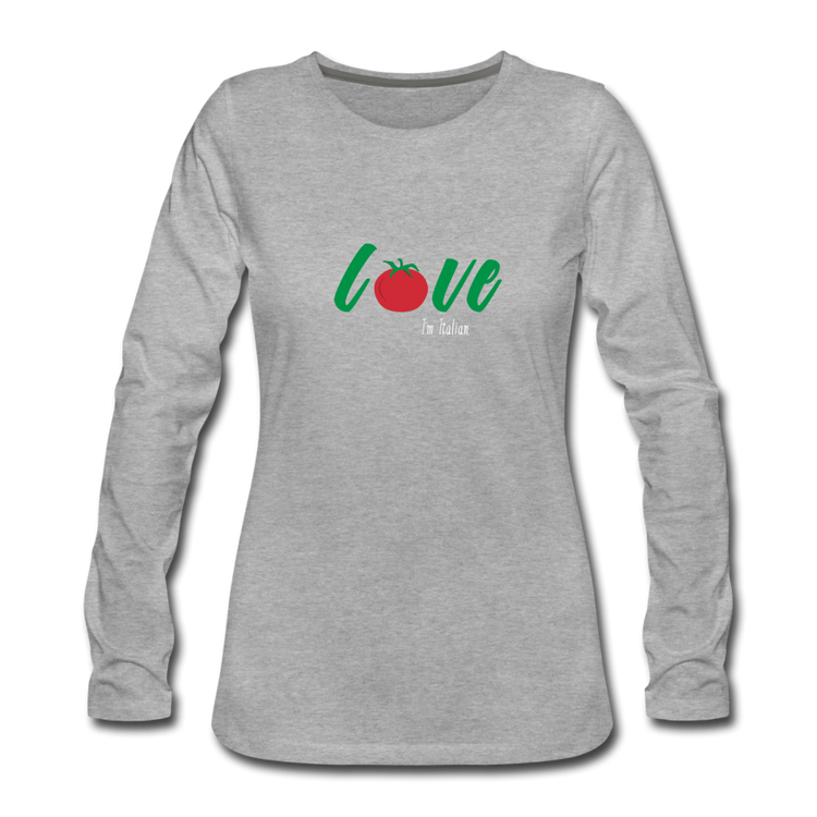 Love I'm Italian Women's Longsleeve - heather gray