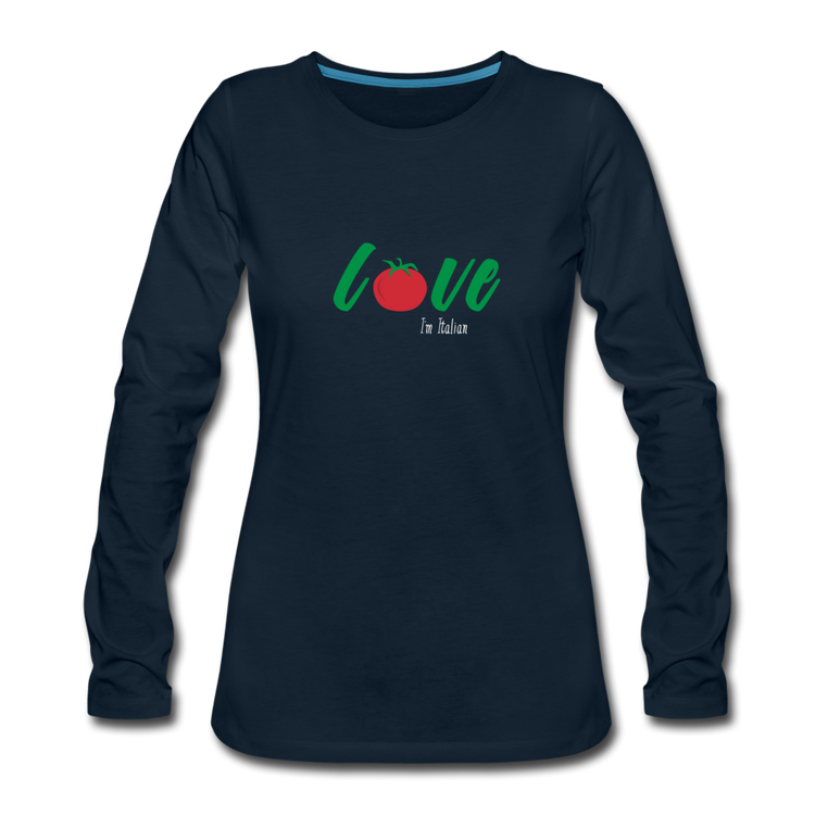 Love I'm Italian Women's Longsleeve - deep navy