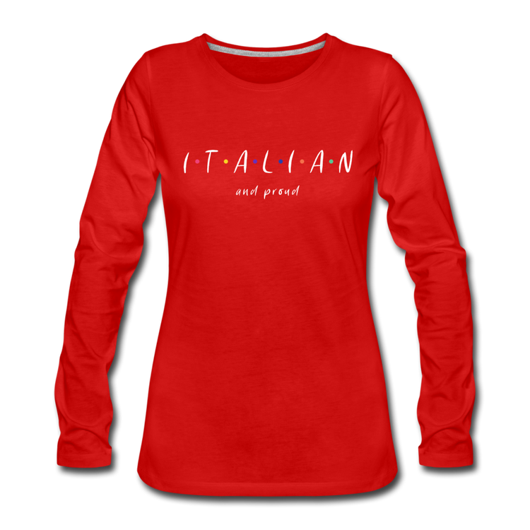 Italian and proud Women's Longsleeve - red