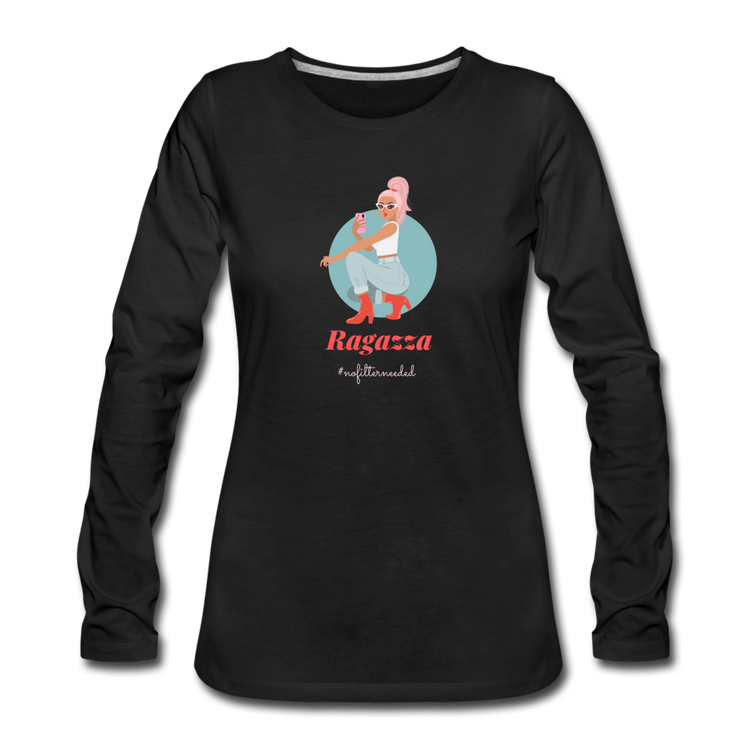 Ragazza, nofilterneeded Women's Longsleeve - black