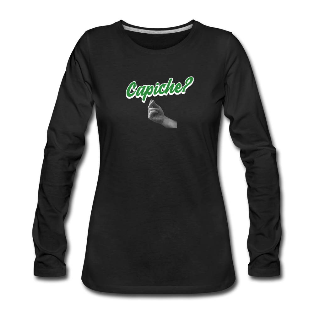 Capiche? Women's Longsleeve - black