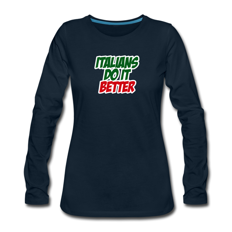 Italians do it better 2 Women's Longsleeve - deep navy