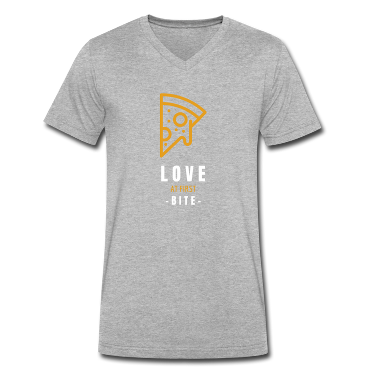 Love at first bite Unisex V-neck T-shirt - heather gray