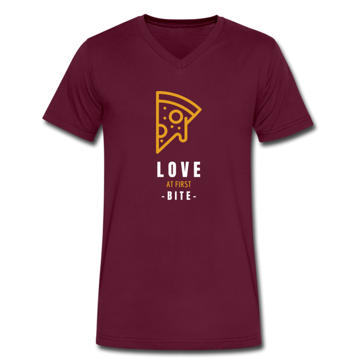 Love at first bite Unisex V-neck T-shirt - maroon