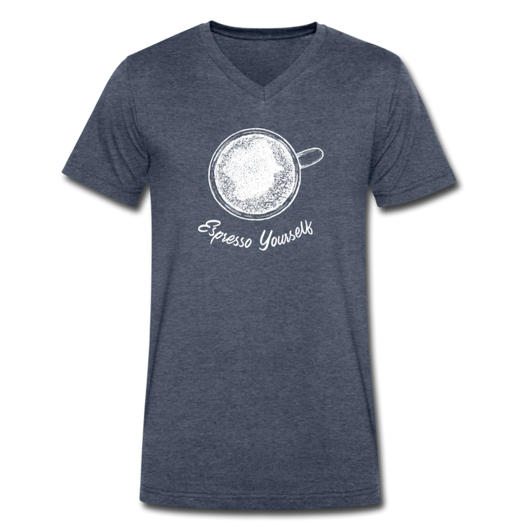 Esspresso yourself Unisex V-neck T-shirt - heather navy