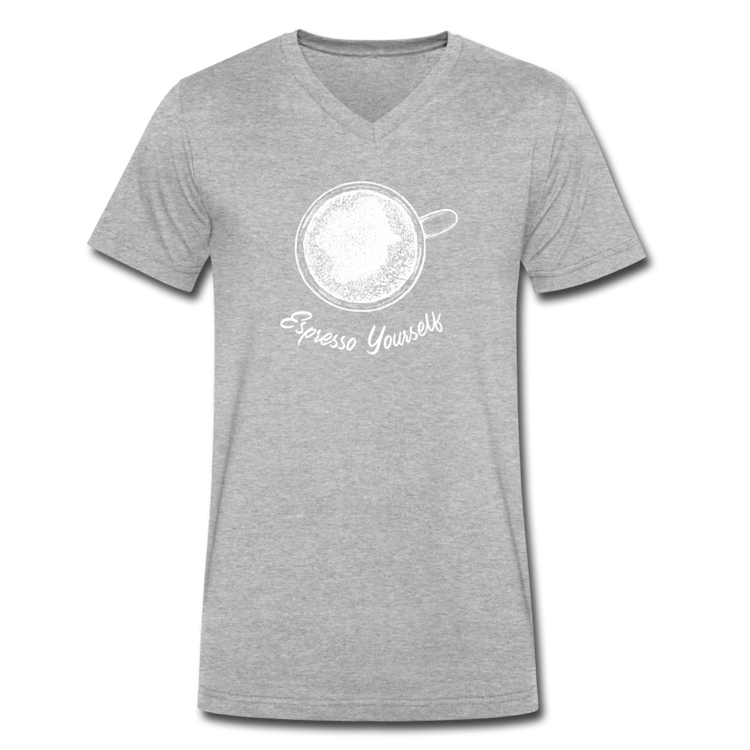 Esspresso yourself Unisex V-neck T-shirt - heather gray