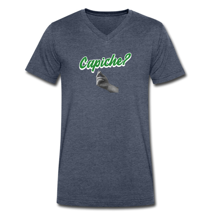 Capiche? Unisex V-neck T-shirt - heather navy