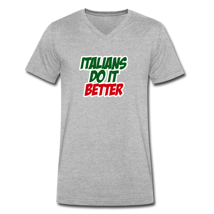 Italians do it better 2 Unisex V-neck T-shirt - heather gray