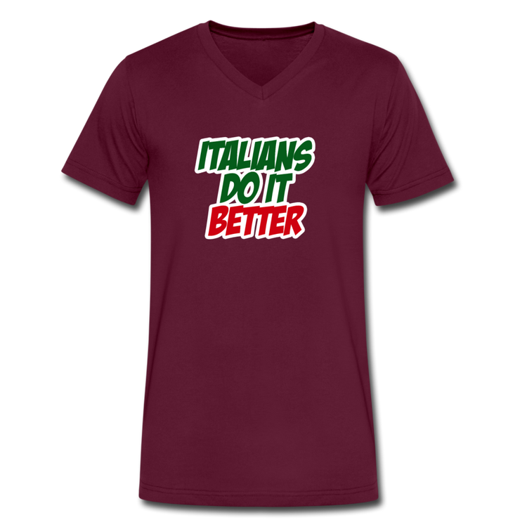 Italians do it better 2 Unisex V-neck T-shirt - maroon
