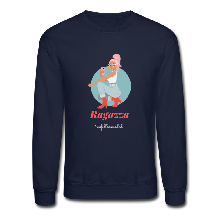 Ragazza, nofilterneeded Crewneck Sweatshirt - navy