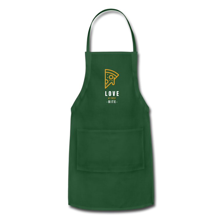 Love at first bite Apron - forest green