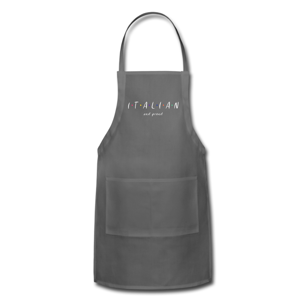 Italian and proud Apron - charcoal