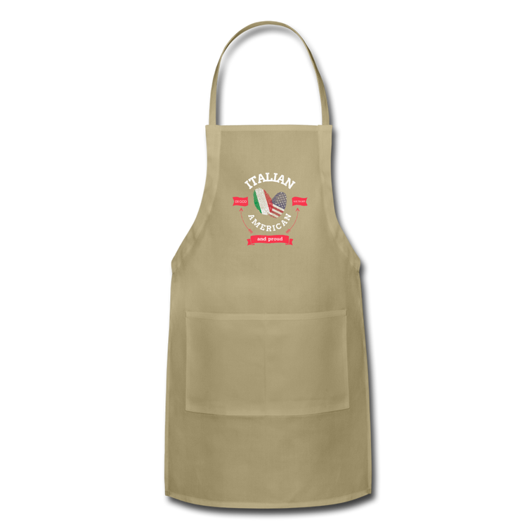 Italian - American and proud Apron - khaki