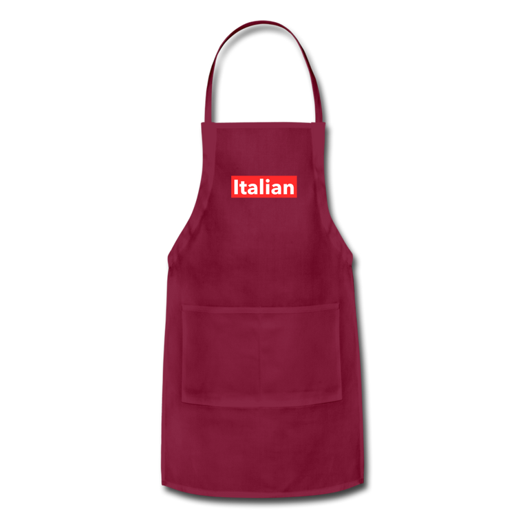 Italian red Apron - burgundy